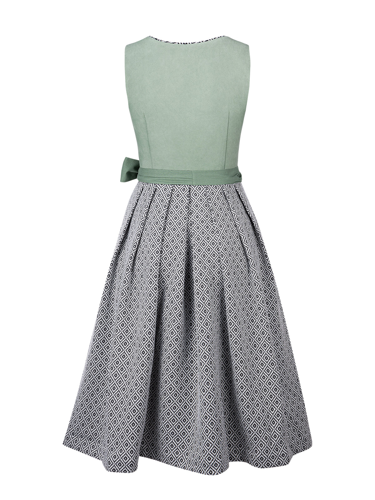 Kvinders grønne lynlås på front dirndl qunie